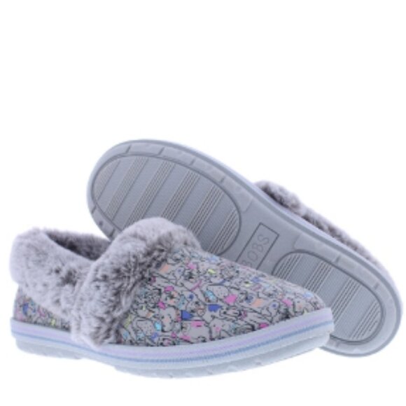 Bobs Skechers Too Cozy Snuggle Pups & Dogs Gray Memory Foam Slippers 🆕⌚📦🏃💨🚚 - Picture 1 of 16